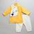 Mustard yellow embroidered cotton silk father son kurta combo set