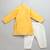 Mustard yellow embroidered cotton silk father son kurta combo set
