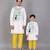 White kite printed cotton silk father son kurta combo set