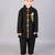 Black embroidered cotton silk father son bandhgala combo set