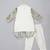 White multicolor printed cotton silk father son kurta combo set