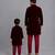 Maroon embroidered velvet father son bandhgala combo set