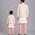Off white floral printed cotton silk father son kurta combo set