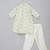 Sage green printed cotton silk father son kurta combo set