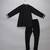 Black printed cotton silk father son kurta combo set