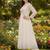 Embroidered Georgette Flared Kurta Pant and Dupatta Set