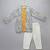 Powder blue printed cotton silk father son kurta combo set