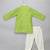 Lime green woven cotton silk father son kurta combo set