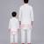 White heart printed cotton father son kurta combo set