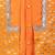 Orange embroidered cotton silk father son kurta combo set