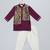 Royal purple brocade cotton silk father son kurta combo set