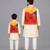 Off white multicolor printed cotton silk father son kurta combo set