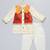 Off white multicolor printed cotton silk father son kurta combo set