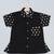 Black printed cotton silk father son mundu combo set