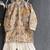 Beige printed cotton silk father son kurta combo set