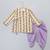 Off white printed cotton silk purple father son kurta dhoti combo set