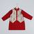 Maroon printed cotton silk father son kurta combo set