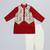 Maroon printed cotton silk father son kurta combo set