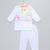 White heart printed cotton father son kurta combo set