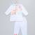 White heart printed cotton father son kurta combo set