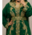 Emerald Green Heavy Gold Embroidered Moroccan Kaftan