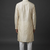 Cream silk kurta set for men's