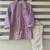 Purple embroidered cotton silk father son kurta combo set