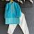 Turquoise blue embroidered cotton silk father son kurta combo set