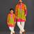 Multicolor printed cotton silk father son kurta combo set