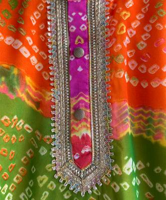 Multicolor printed cotton silk father son kurta combo set 3