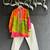Multicolor printed cotton silk father son kurta combo set