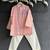 Peach pink printed cotton silk father son kurta combo set
