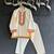 Off white embroidered cotton silk father son kurta combo set