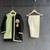 Mint green black embroidered cotton silk father son kurta combo set