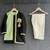 Mint green black embroidered cotton silk father son kurta combo set