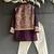 Royal purple embroidered cotton silk father son kurta combo set