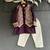 Royal purple embroidered cotton silk father son kurta combo set