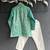 Turquoise blue embroidered cotton silk father son kurta combo set