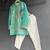 Turquoise blue embroidered cotton silk father son kurta combo set