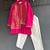 Hot pink embroidered cotton silk father son kurta combo set
