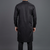 Black silk kurta set for men's