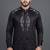 Black silk kurta set for men's