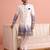 Men multicolor embroidered satin indo western for men