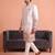 Men multicolor embroidered satin indo western for men