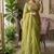 Olive Color beads and sequence work sartin saree