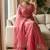 Pink Color beads and sequence work sartin saree