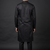 Black silk kurta set for men's