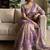 Purple Color beads and sequence work sartin saree