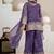 Women's lavender embroidered kurta palazzo set with dupatta