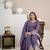 Women's lavender embroidered kurta palazzo set with dupatta